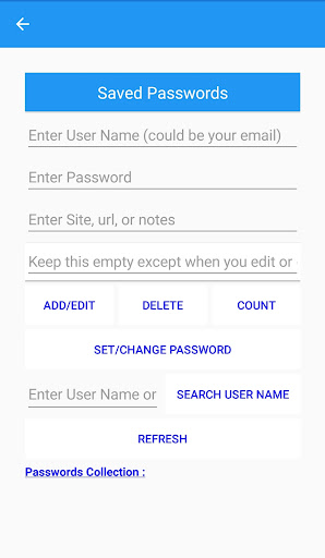Password Safe Screen 2