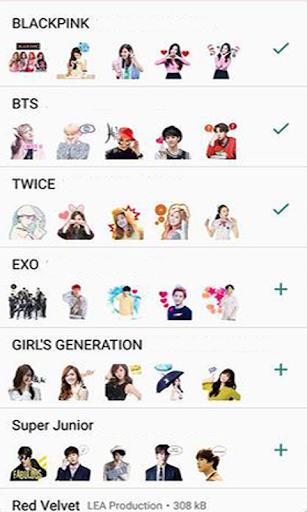 Sticker WA Korea KPOP Idol Screen 2