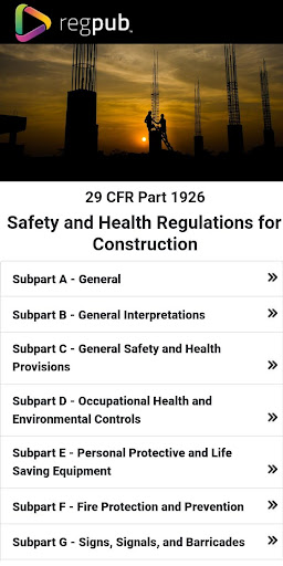 Android application OSHA Construction screenshort