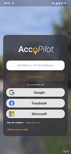 Android application AccoPilot, Gestion de chantier screenshort