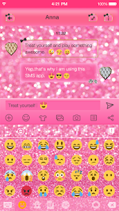 Pink Glitter Keyboard Theme For PC 1