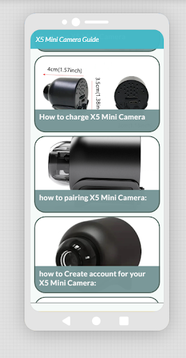 X5 Mini Wifi Camera App Guide