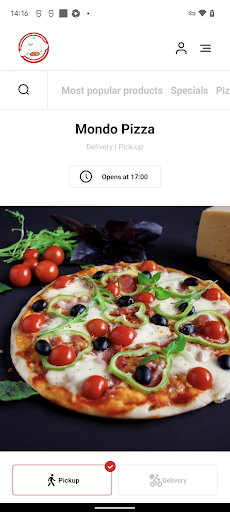 Android application Mondo Pizza Bramley screenshort