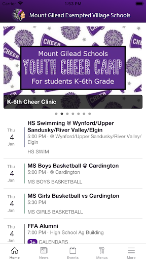 Android application Mount Gilead EV Schools screenshort