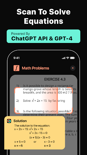 Android application Solveo - AI Homework Solver screenshort