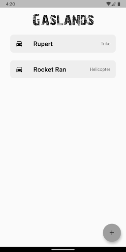 Android application Gaslands Vehicle Editor screenshort