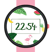 Summer Tropical Watch Face - Flamingos Pineapples