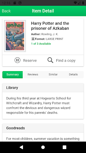 Pickerington Public Library Screen 3