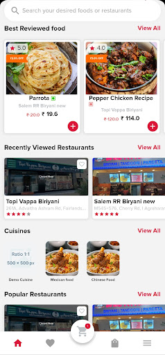 Android application MaaFoodies screenshort