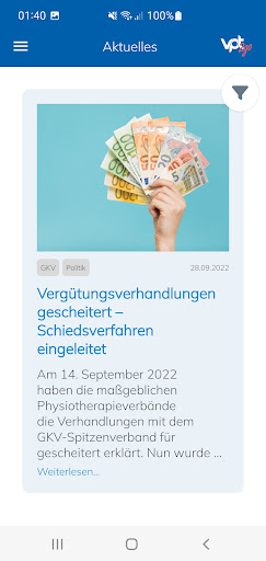 PhysioApp-VPT2GO Screen 2