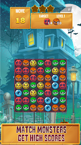 Screenshot 3 Ghost Monster - Match 3 Games android