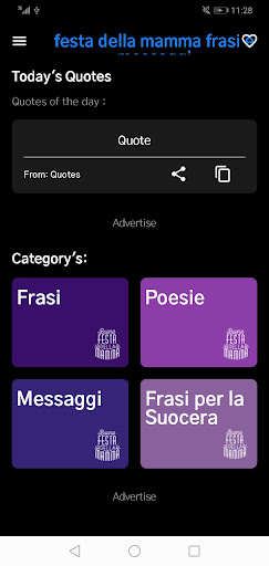 Android application festa della mamma 2024 screenshort