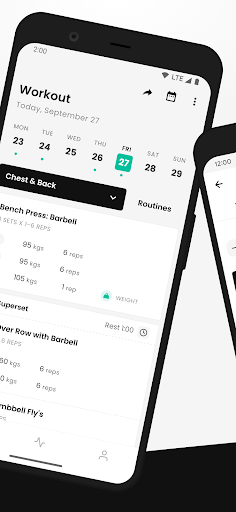 Screenshot of FitHero - Gym Workout Tracker