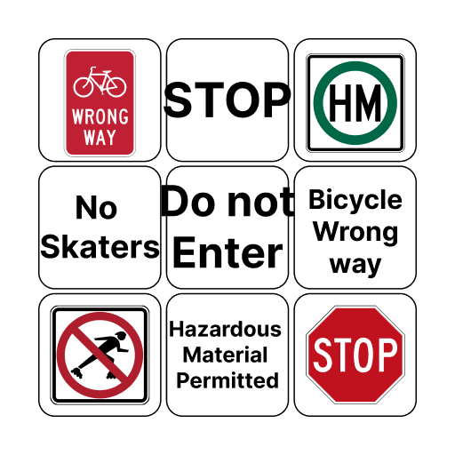 Road Signs Memory Game logo