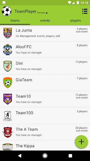 TeamPlayer Screen 2