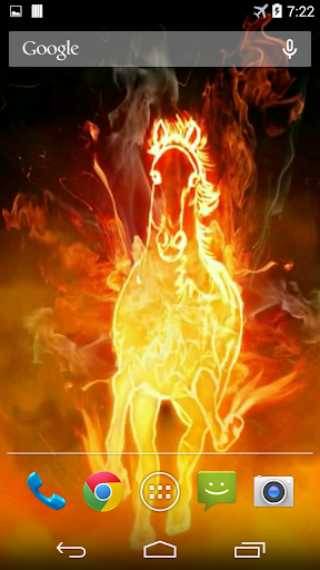Fire Horse 3D Video Wallpaper Screen 3