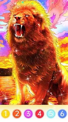 Lion paint by number-Free coloring offline gamesのおすすめ画像5