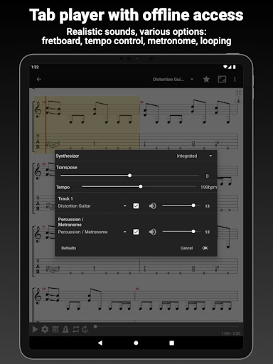GuitarTab - Tabs and chords - Music & Audio - apps