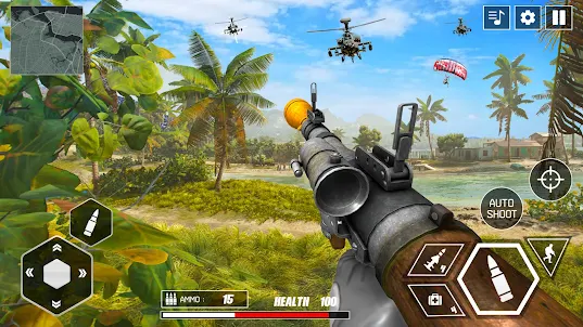 jogo de guerra de arma de tiro