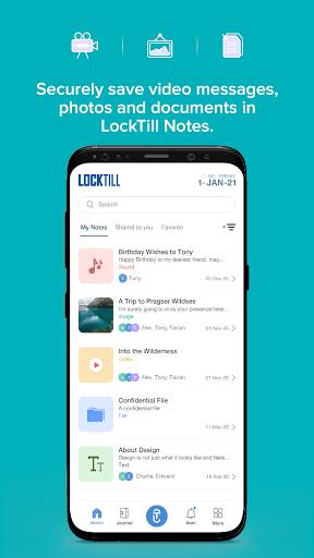 LockTill: Encrypted Note Vault Screen 2
