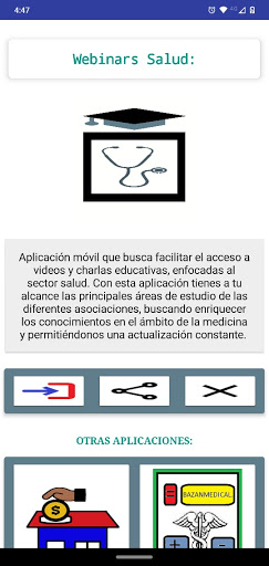 Webinars Salud. Screen 2