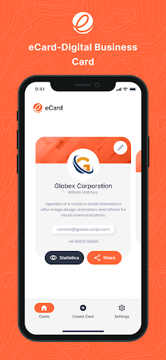 Android application eCard-Digital Business Card screenshort