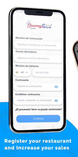 Android application JuanmyFood Vendor screenshort