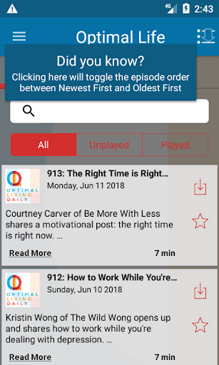 Optimal Living Daily Screen 2
