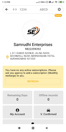 Samrudhi Ent Repo Agency Screen 3