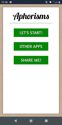 Android application Aphorisms screenshort