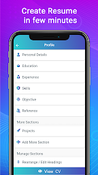 Resume Builder App, CV maker