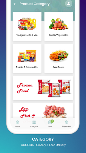 Gogoida: Food Grocery Delivery Screen 2
