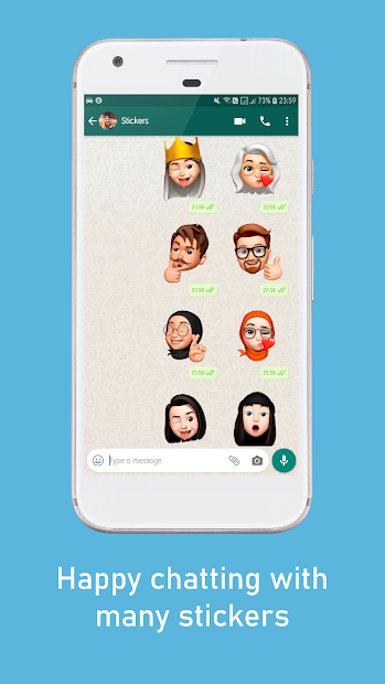 Captura de Pantalla 2 3D Emoji Stickers WAStickerApps android