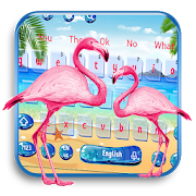 Pink Summer Flamingo Keyboard  Icon