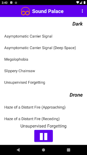 Android application Sound Palace screenshort