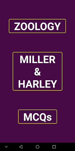 Android application Zoology Miller & Harley MCQs screenshort