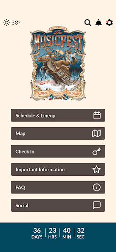 Android application The MusicFest at Steamboat screenshort