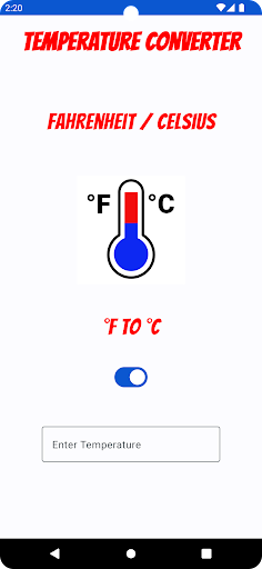 Android application MyFahrenheit screenshort