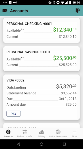 Android application Olympia Credit Union screenshort