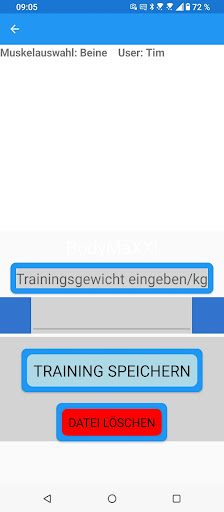Trainingstagebuch Screen 2