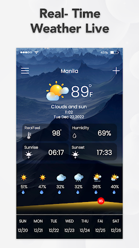 Android application Weather Forecast screenshort