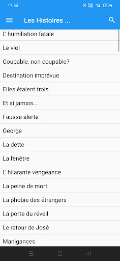 Android application Petites histoires screenshort