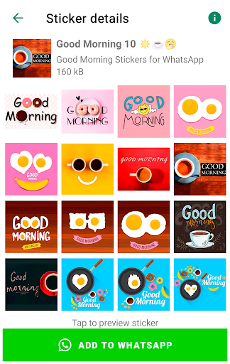 Good Morning Stickers Screen 2