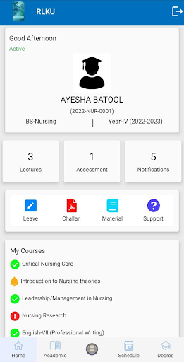 Android application Idrak RLKU screenshort