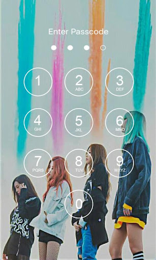 Android application Black Pink Lock Screen screenshort