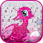 Cover Image of Download Glitter Cute Dragon Keyboard T  APK