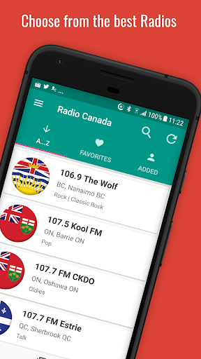 Android application Canada Radio Stations screenshort