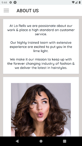 La Rells Hair & Beauty Screen 3