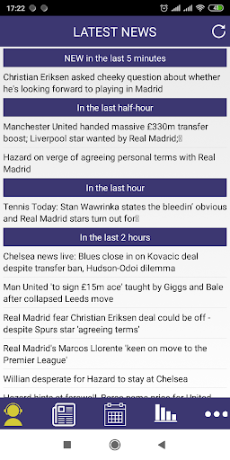 Android application Breaking News for Real Madrid screenshort