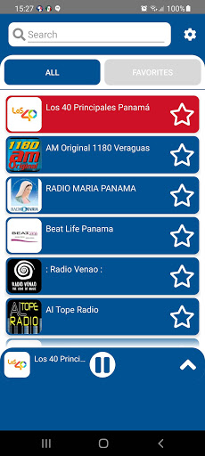 Android application Panama Radios screenshort